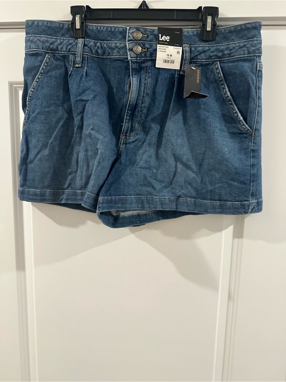 Lee Classic Midwash Denim Jean Shorts - Blue